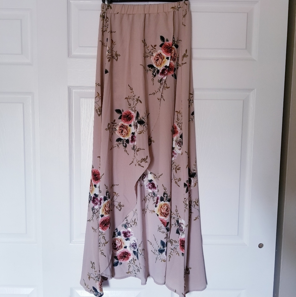Haute Ellie Floral Gauze Maxi Skirt